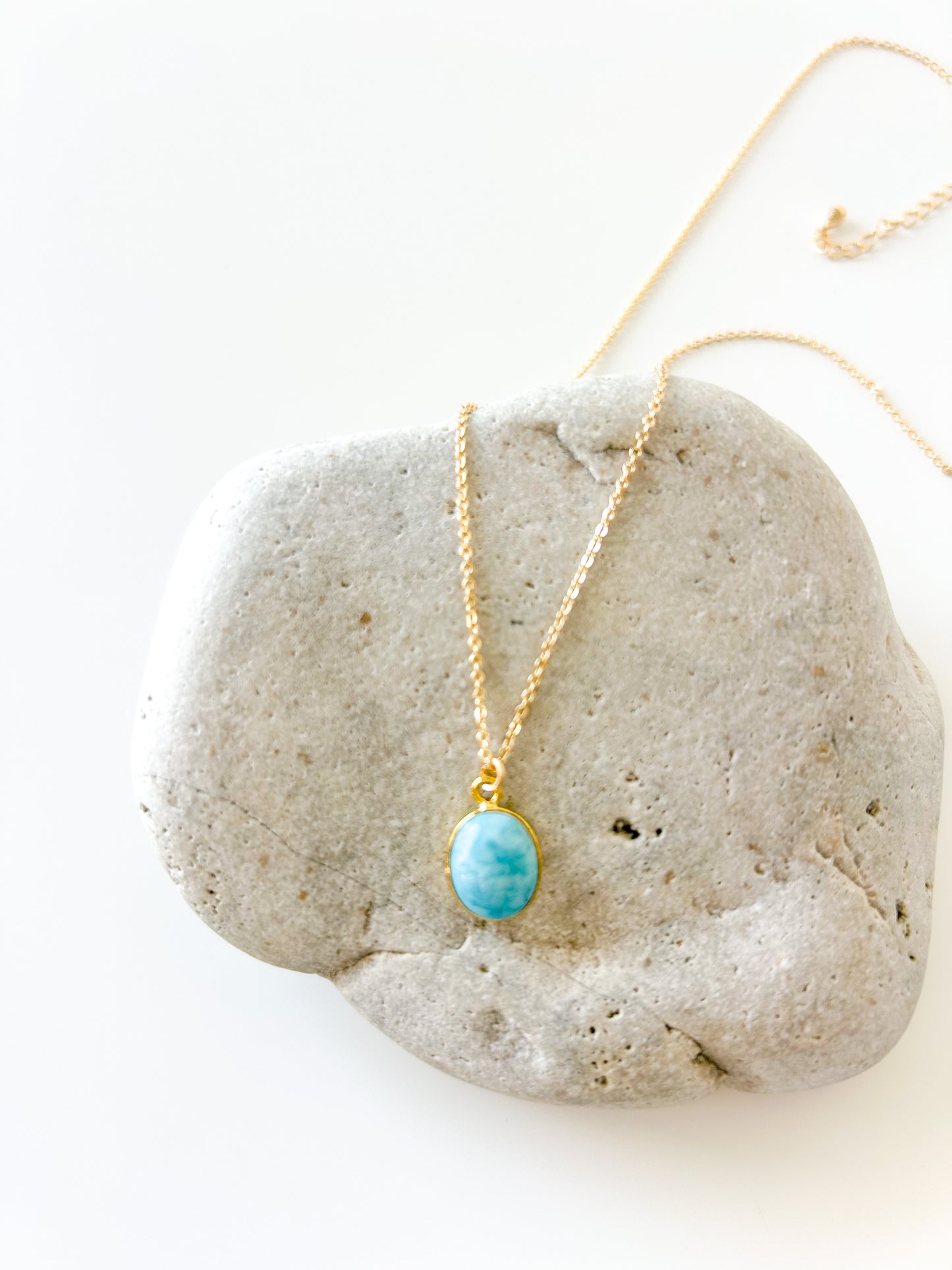Blue Opal Gold Necklace