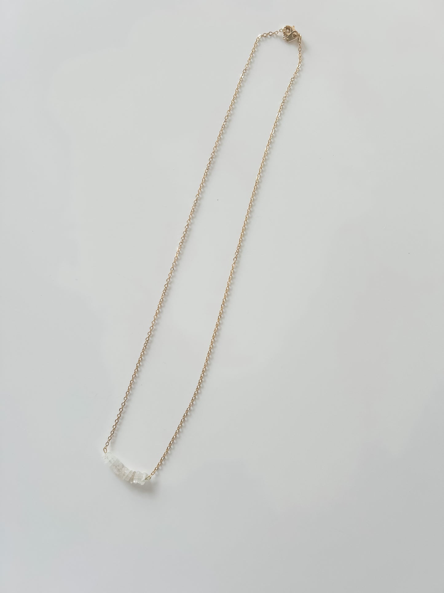 Crystal Bar and Gold Necklace