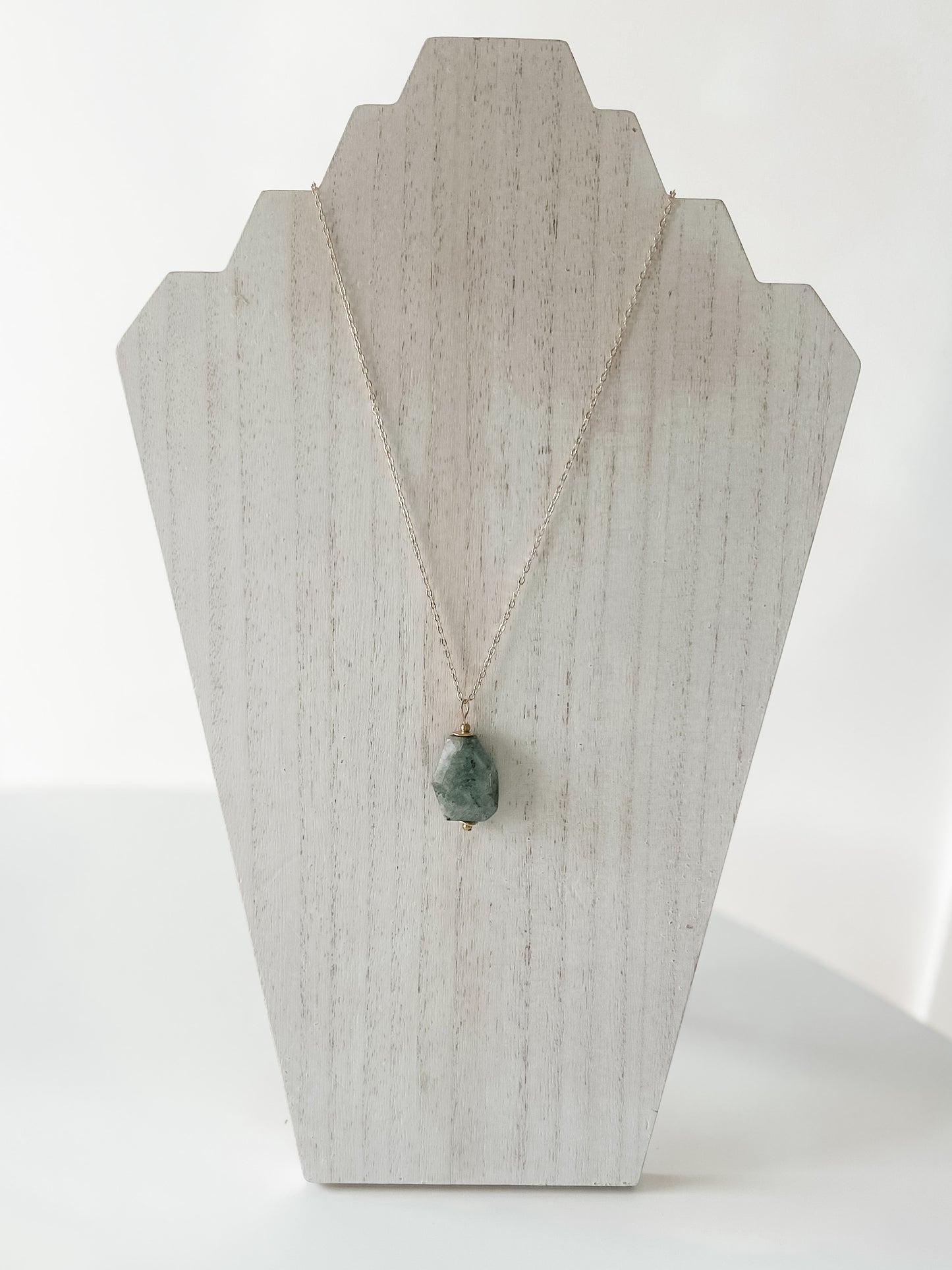 Labradorite Pendant Gold Necklace