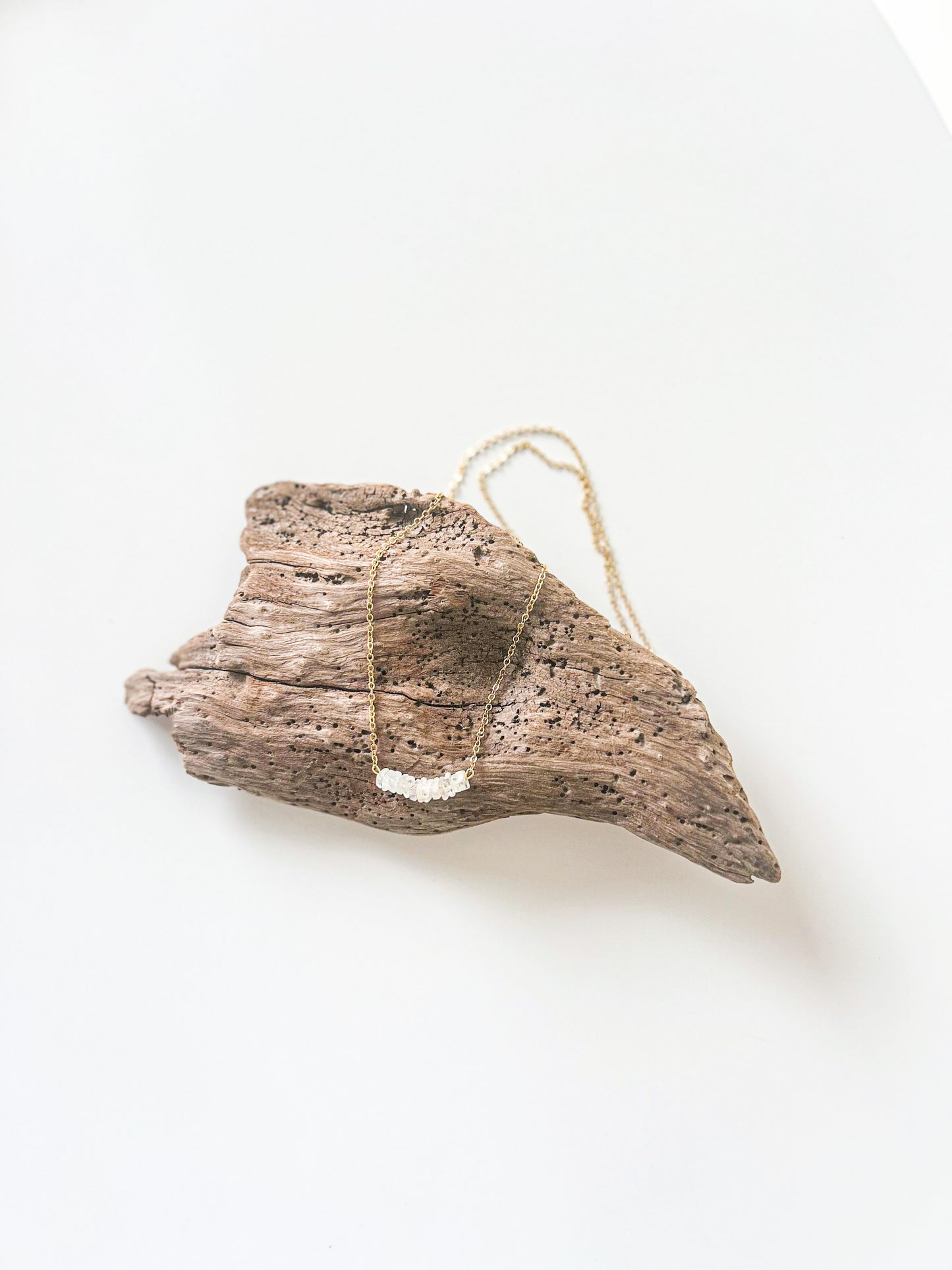 Crystal Bar and Gold Necklace