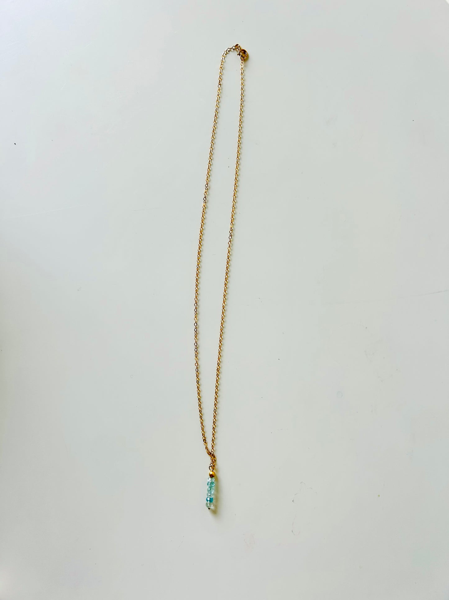 Faceted Aquamarine Necklace