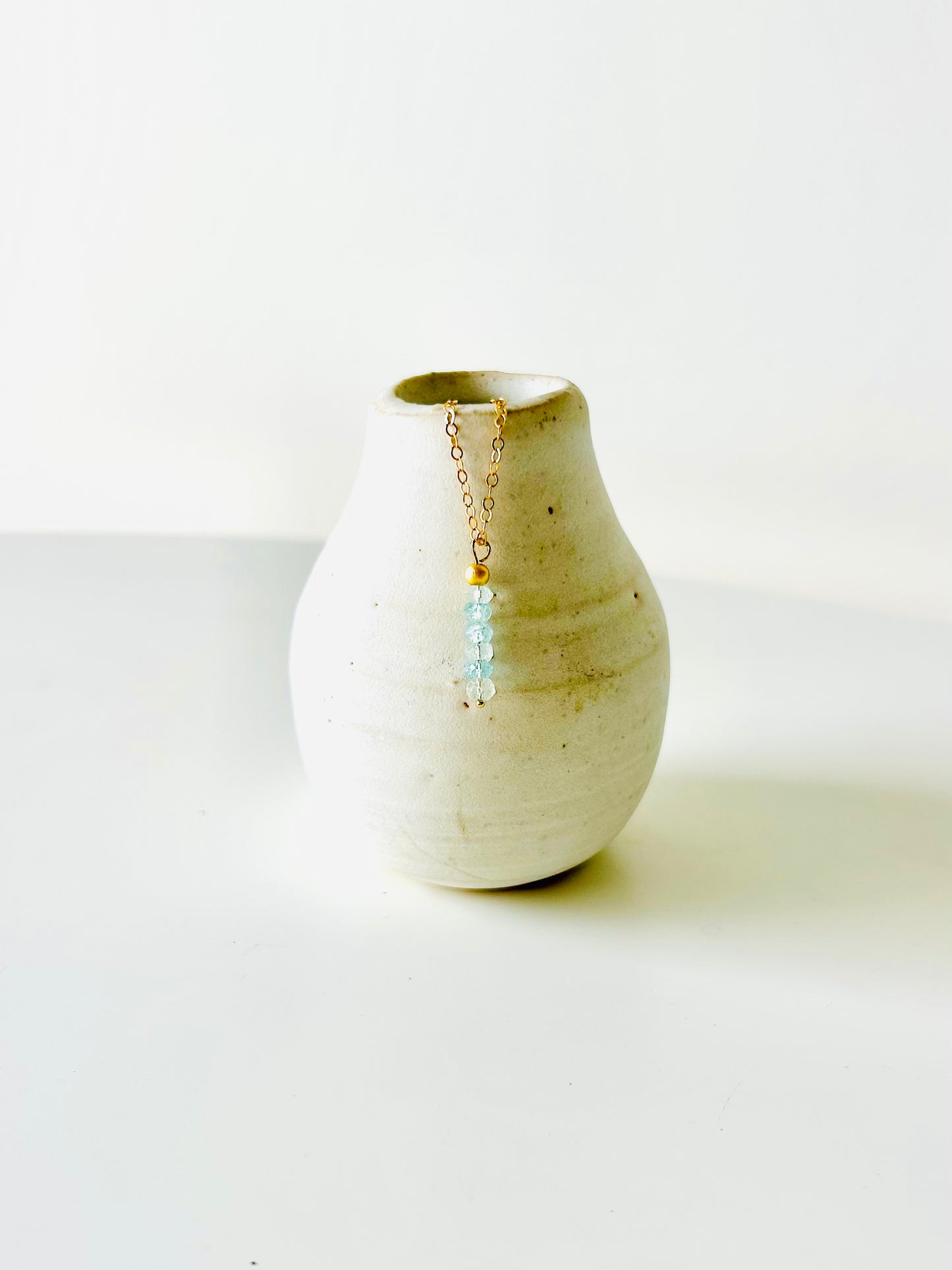 Faceted Aquamarine Necklace