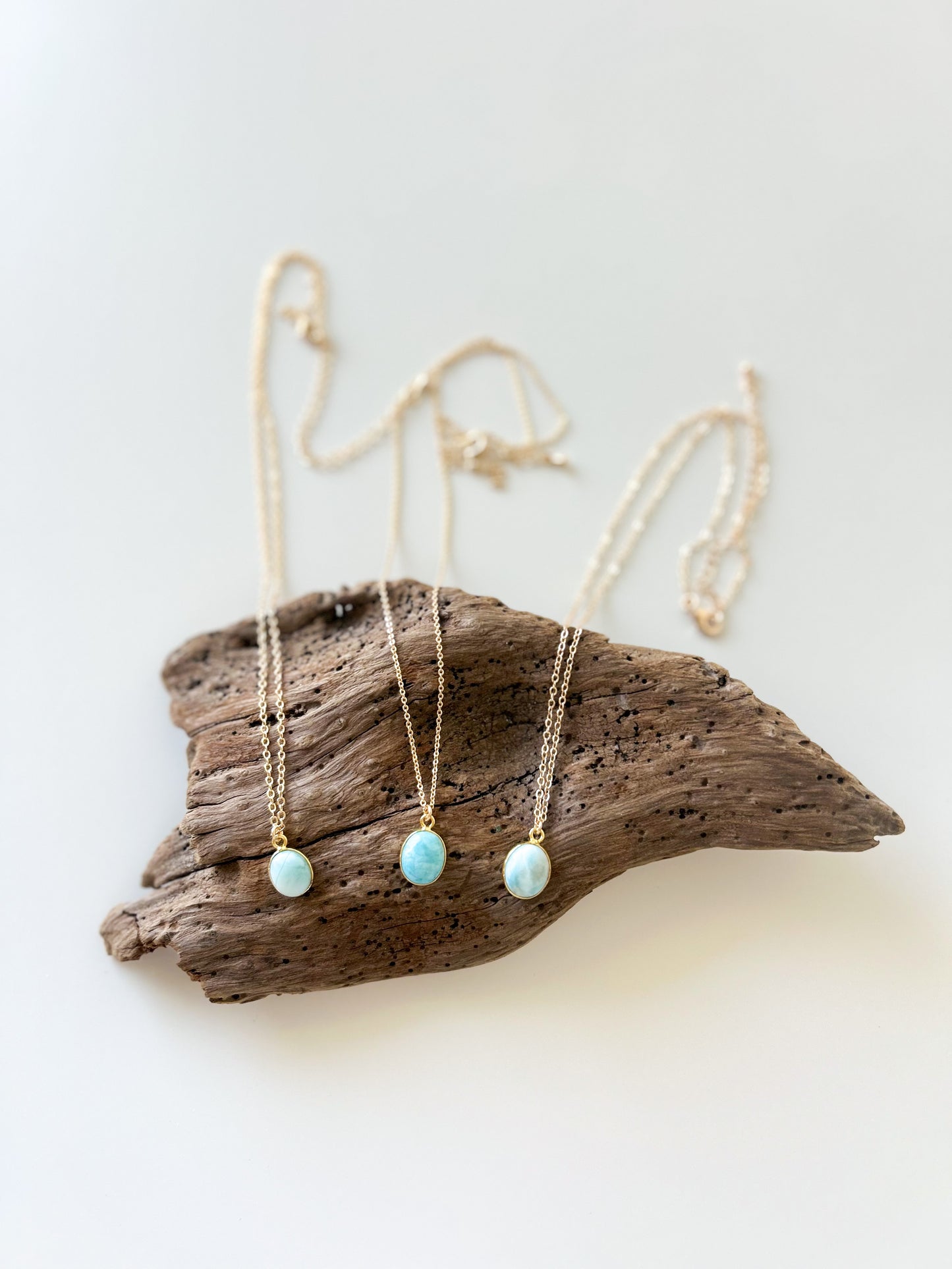 Blue Opal Gold Necklace
