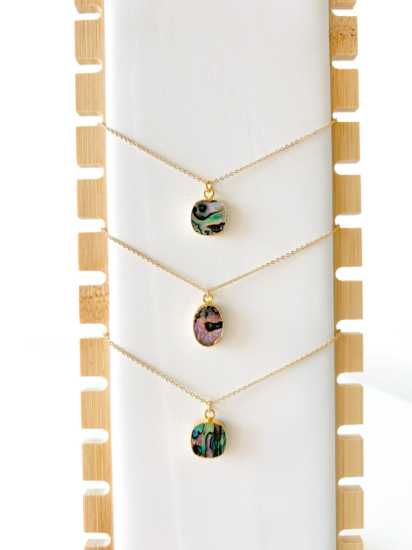 Abalone Shell Gold Necklace