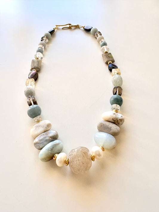 Sea Mist | Mixed Gemstone Necklace