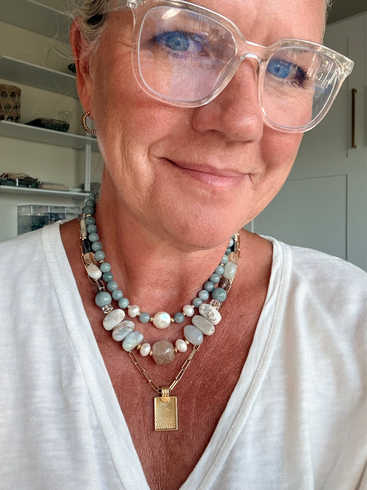 Blue Haven | Aquamarine & Freshwater Pearl Necklace