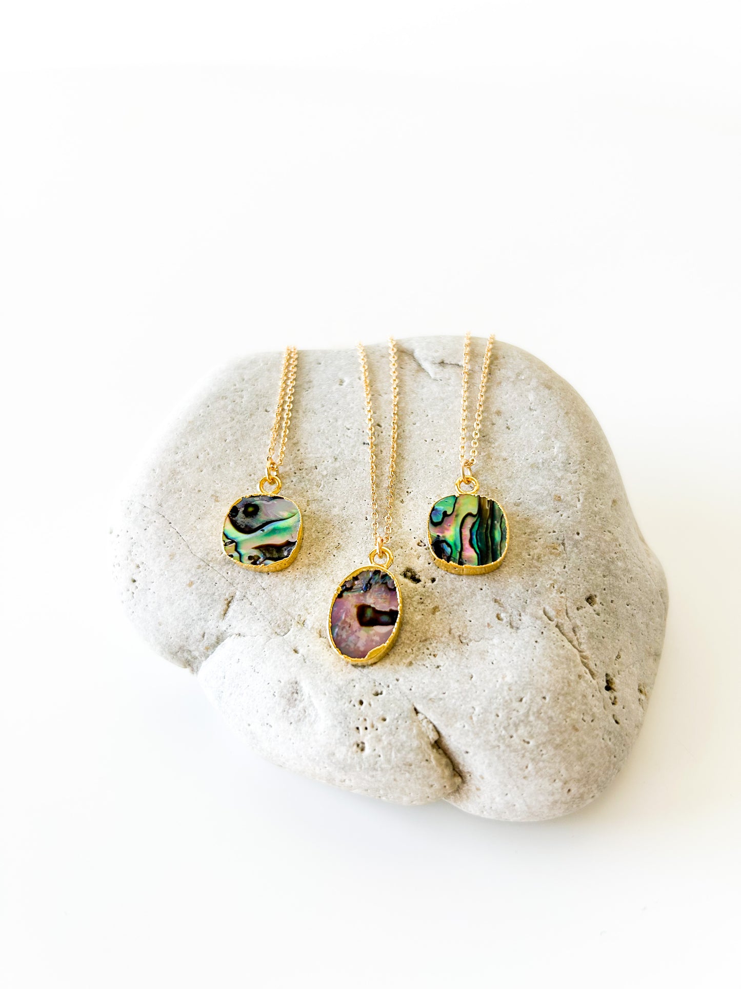 Abalone Shell Gold Necklace