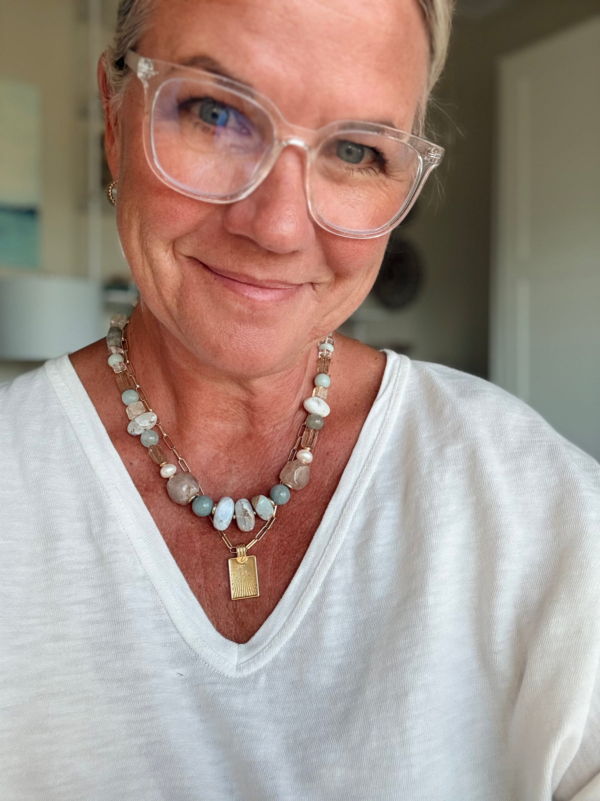Quiet Tide | Mixed Gemstone Necklace