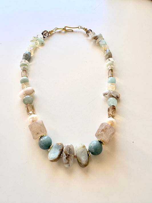 Quiet Tide | Mixed Gemstone Necklace