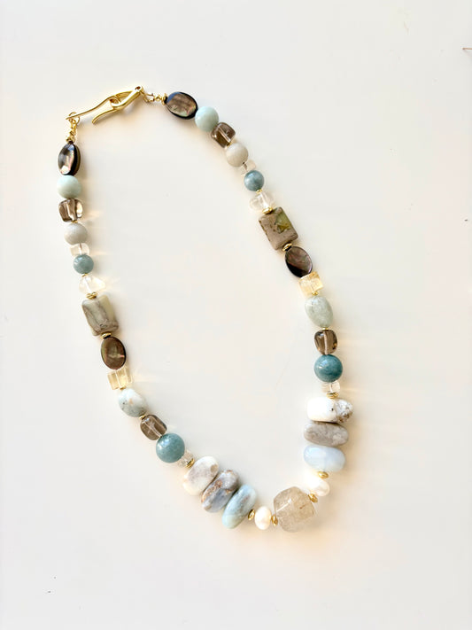 Sea Mist | Mixed Gemstone Necklace