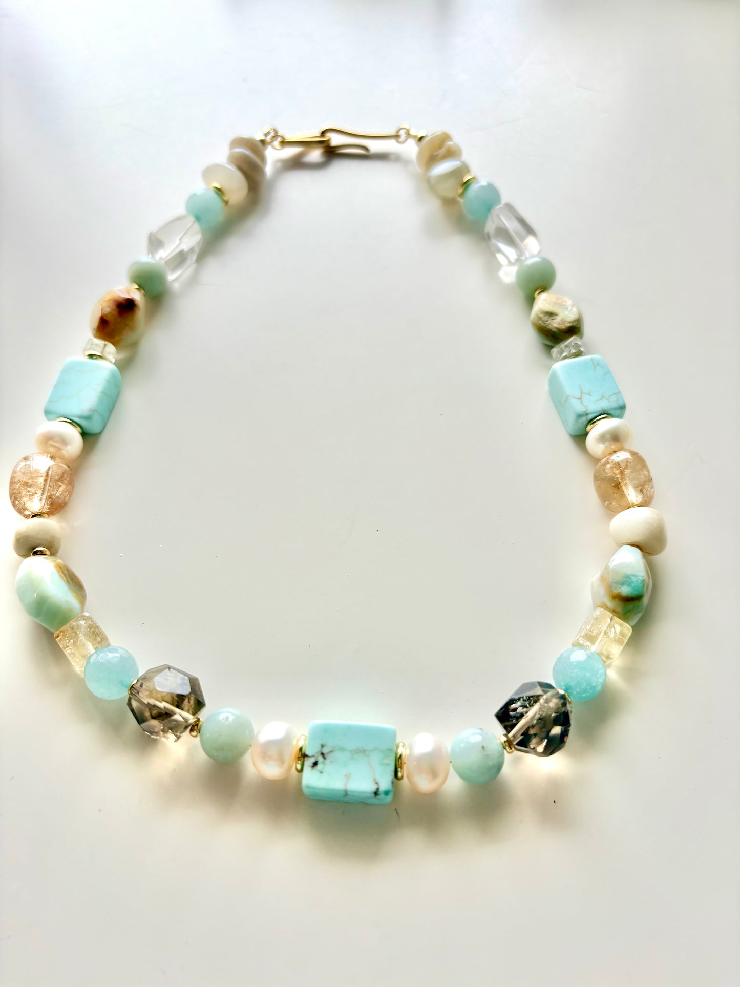 Dune | Mixed Gemstone & Freshwater Pearl Necklace