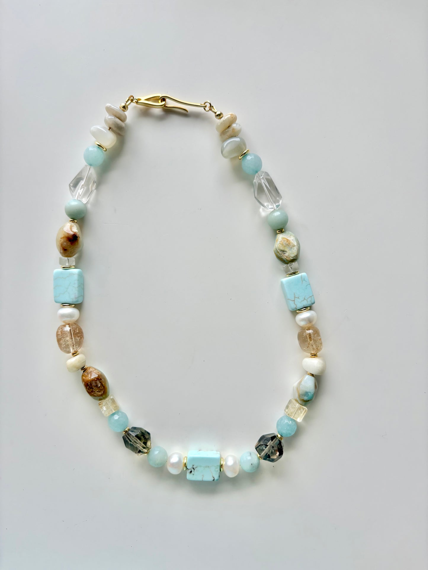 Dune | Mixed Gemstone & Freshwater Pearl Necklace