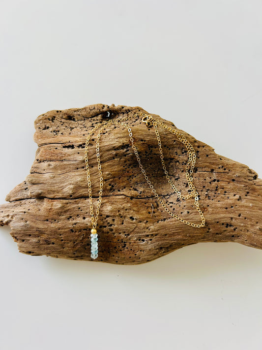 Faceted Aquamarine Necklace