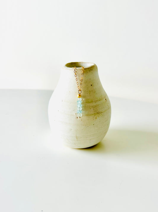 Faceted Aquamarine Necklace