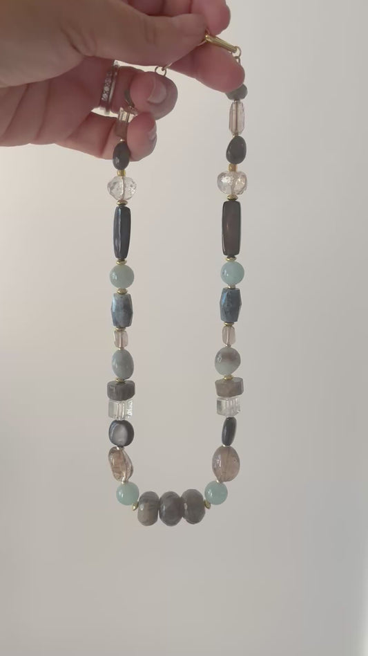 Coastal Haze | Labradorite & Mixed Gemstone Necklace
